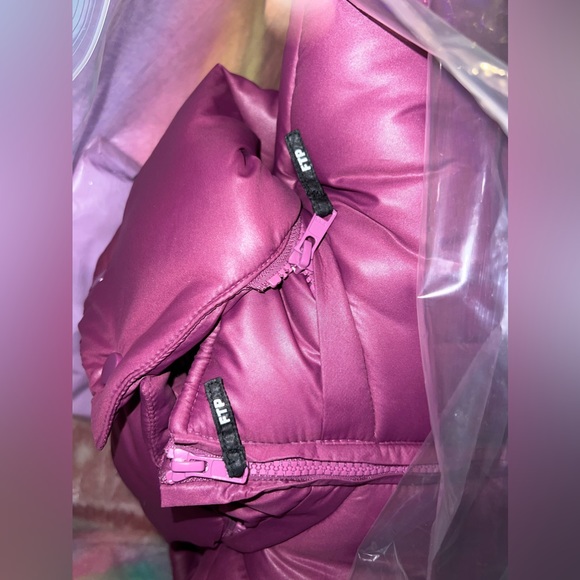 ❗️SOLD❗️☠︎︎ FTP LOGO WORLD DOMINATION QUILT PUFFER JACKET PLUM ☠︎︎ - Picture 15 of 15